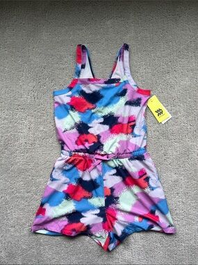 NWT Girls Multicolor Paint-Splash Romper